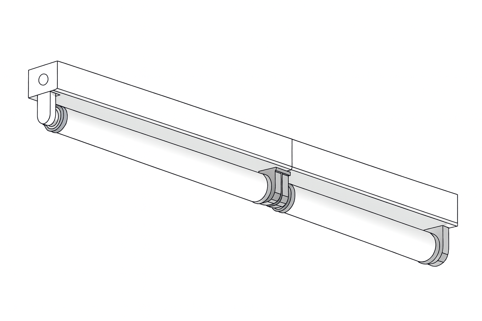 2 Light Staggered Strip