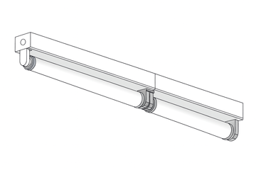 2 Light Staggered Strip