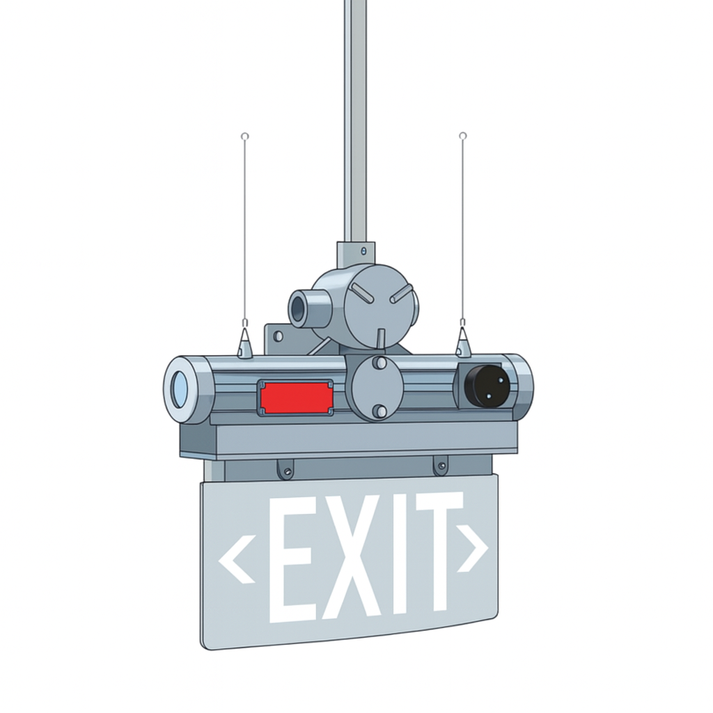Explosion Proof Edge Lit LED Exit Sign