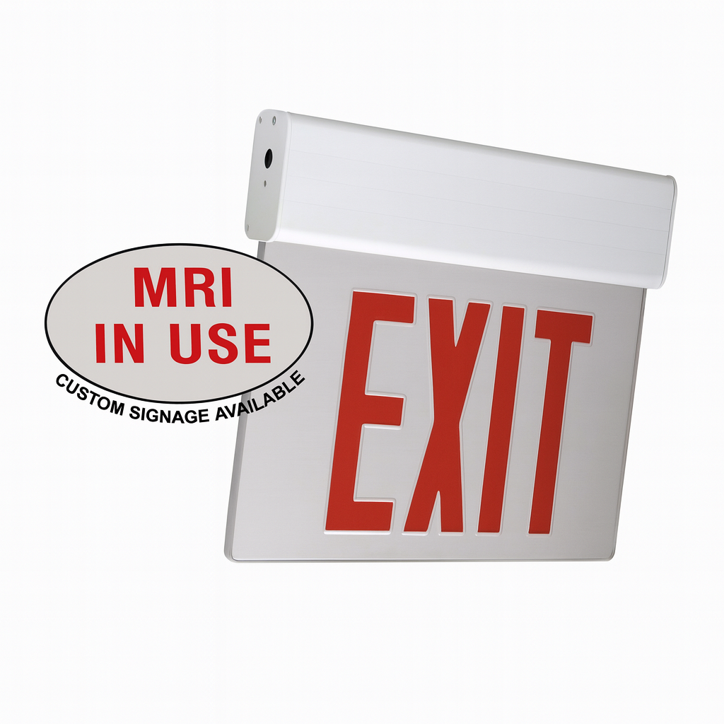 Surface Mount White Exit Sign